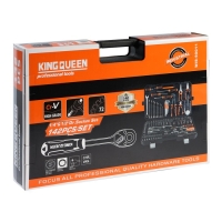 Набор инструментов универсальный KINGQUEEN WIB-90011, 72 зуба, 1/2 1/4", 142 предмета Набор инструментов универсальный KINGQUEEN WIB-90011, 72 зуба, 1/2 1/4", 142 предмета