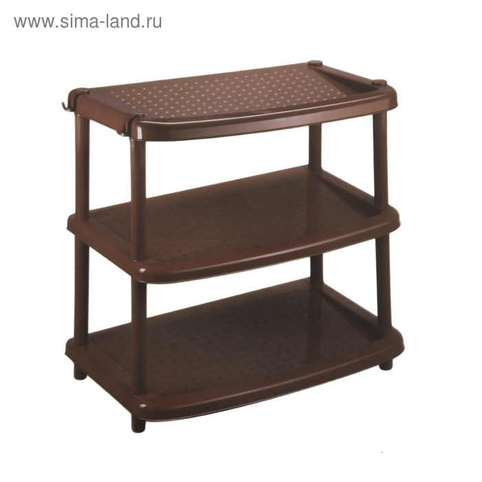 Этажерка для обуви 3-х ярусная &laquo;Паола&raquo;, 49 х 31 х 54,5 см, цвет коричневый