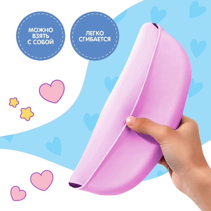 Нагрудник для кормления «Единорог», силиконовый, с карманом, цвет фиолетовый Нагрудник для кормления «Единорог», силиконовый, с карманом, цвет фиолетовый