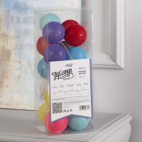 Гирлянда «Нить» 5 м с насадками «Клубки цветные», IP20, прозрачная нить, 20 LED, свечение белое, 220 В Гирлянда «Нить» 5 м с насадками «Клубки цветные», IP20, прозрачная нить, 20 LED, свечение белое, 220 В