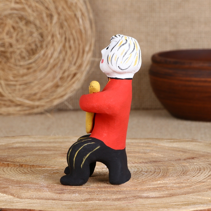 Сувенир &laquo;Мужик с балалайкой &raquo;, 6&times;7&times;12 см, каргопольская игрушка, микс