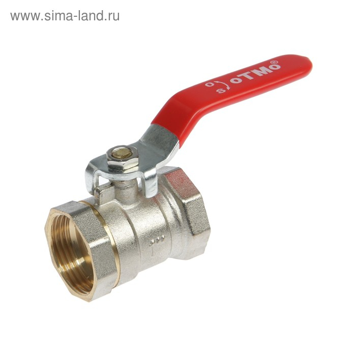 Кран шаровой OTMO, внутренняя/внутренняя резьба 1 Кран шаровой OTMO, внутренняя/внутренняя резьба 1", ручка, никелированная латунь