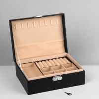 Подставка для украшений &laquo;Шкатулка&raquo; съёмная подставка,17&times;23&times;8,5 см, цвет чёрный