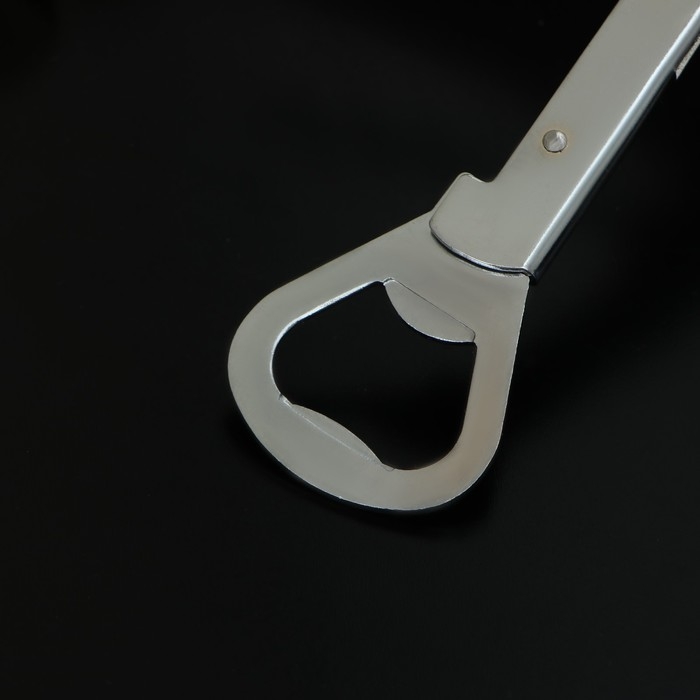 Штопор - открывашка Доляна «Универсальная», 14 см, цвет серебристый Штопор - открывашка Доляна «Универсальная», 14 см, цвет серебристый