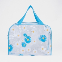 Косметичка на молнии, цвет голубой