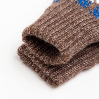 Новый год. Варежки двойные детские, цвет тёмно-коричневый, размер 10 (0-3 года) Новый год. Варежки двойные детские, цвет тёмно-коричневый, размер 10 (0-3 года)