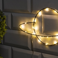 Светодиодная фигура «Планета» 30 × 15 см, металл, батарейки ААх2 (не в комплекте), свечение тёплое белое Светодиодная фигура «Планета» 30 × 15 см, металл, батарейки ААх2 (не в комплекте), свечение тёплое белое