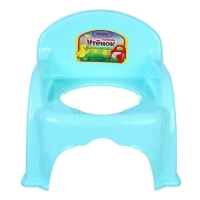 Горшок детский &laquo;Утенок&raquo; с крышкой, светло-бирюзовый / белый 310х295х280мм