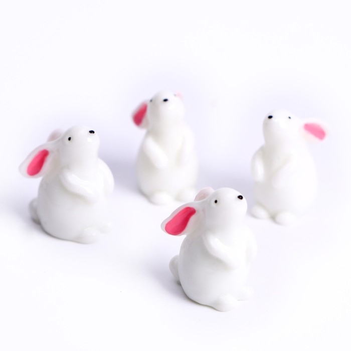 Миниатюра кукольная &laquo;Милый зайчик&raquo;, набор 4 шт., размер 1 шт: 1,4 &times; 2 &times; 2,4 см