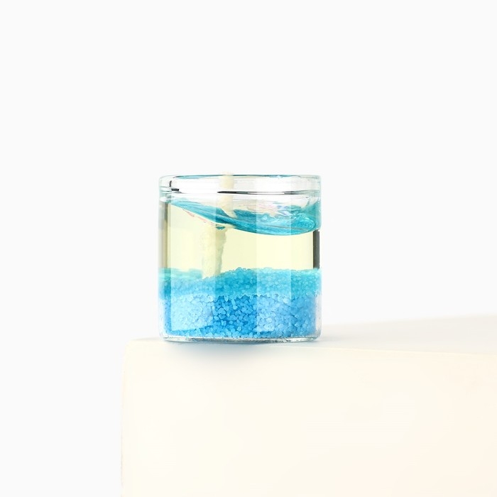 Новогодняя свеча гелевая в стакане Зима это ..&laquo;Новый год: Новогодних чудес&raquo;, без аромата, скретч-слой, 2,5 х 2,5 х 2,5 см