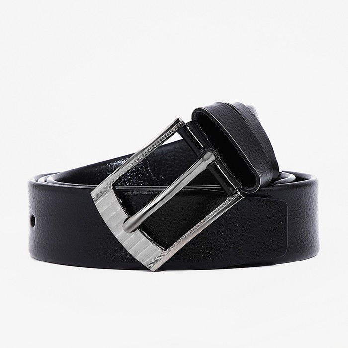 Ремень мужской, ширина 3.5 см, винт, пряжка металл, цвет чёрный Ремень мужской, ширина 3.5 см, винт, пряжка металл, цвет чёрный