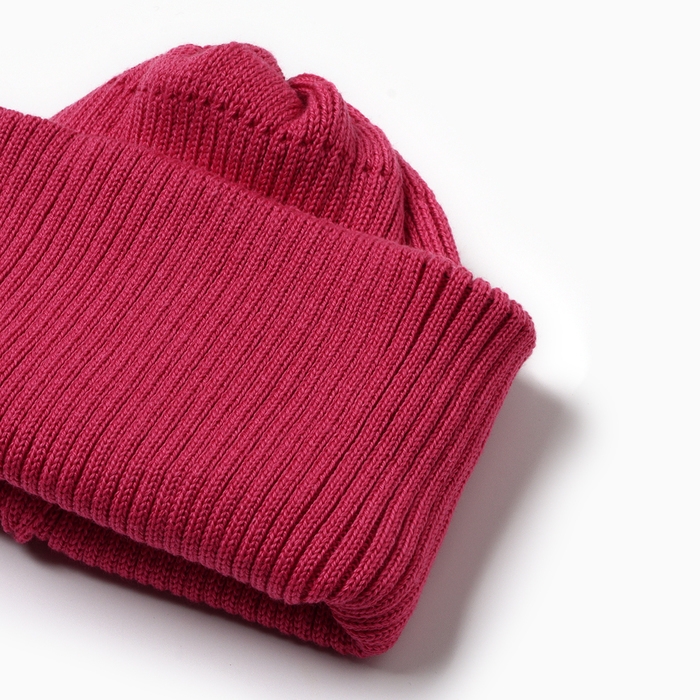 Шапка детская, цвет фуксия, размер 52-56