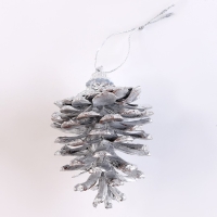 Новый год! Набор декоративных шишек, 6 шт., в серебрянном цвете, 17,5 &times; 11,5 &times; 6 см