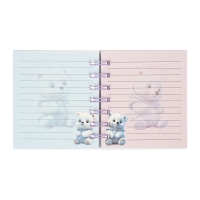 Записная книжка подарочная на гребне 80л,линия, цветной блок,обложка ПВХ 3D Мишка(10х10,5см) 10539 Записная книжка подарочная на гребне 80л,линия, цветной блок,обложка ПВХ 3D Мишка(10х10,5см) 10539