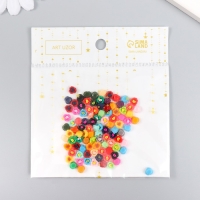 Декор для творчества пластик "Мини-розочки" набор 100 шт 0,6х0,6 см