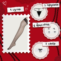 Карнавальный набор &laquo;Горничная&raquo;, р. 36&ndash;46: платье, передник, чулки, ободок, чокер, браслеты 4 шт., трусики