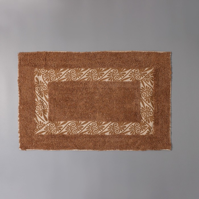Коврик для дома Доляна &laquo;Вензель&raquo;, 50&times;80 см, цвет коричневый