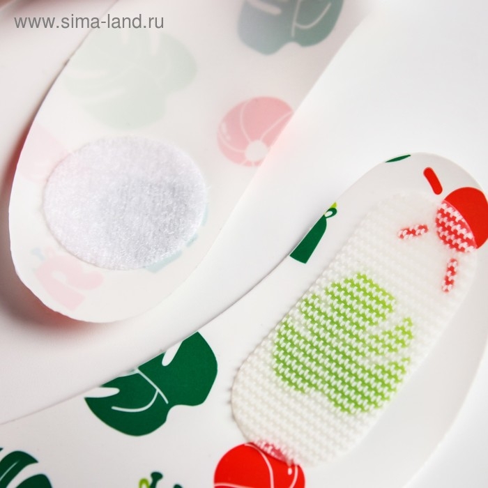 Нагрудник для кормления &laquo;Крошка Я&raquo; непромокаемый на липучке, цвет зеленый