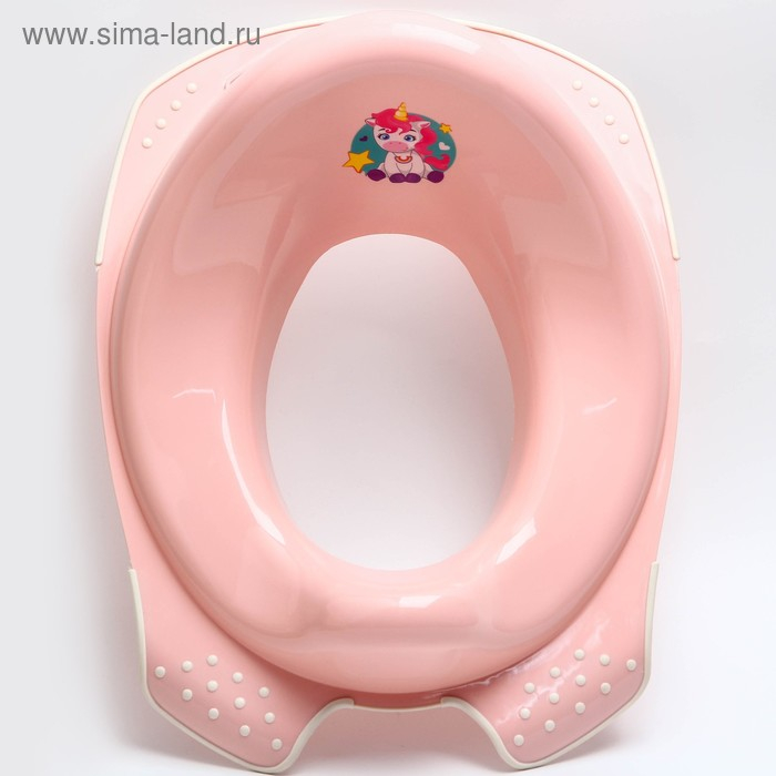 Детская накладка - сиденье на унитаз &laquo;Мишка&raquo; антискользящая, цвет розовый