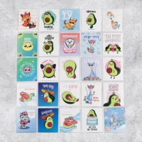 Наклейки-стикеры, набор,&laquo;Радужные наклейки&raquo;, 6 х 7 см, 50 шт