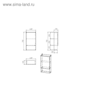 Зеркало-шкаф для ванной комнаты "Вега 4002" белое, 40 х 13,6 х 70 см