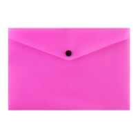 Набор папок-конвертов на кнопке 12 штук, А5, 150 мкм, Calligrata Neon, полупрозрачные, неоновый микс