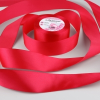 Лента атласная, 40 мм &times; 23 &plusmn; 1 м, цвет ярко-малиновый №28