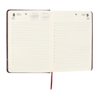 Ежедневник датированный 2024 A5 176 листов, deVENTE.Belcanto, твёрдая обложка из искусственной кожи с поролоном, ляссе, кремовый блок 70 г/м2, бордовый