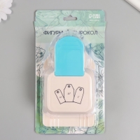 Дырокол фигурный 3в1 рисунок 3,8/5/6,3 см "Тег" 9х14,9х6,3 см