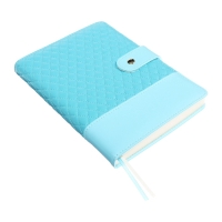 Ежедневник недатированный, A5, 136 листов, кожзам, deVENTE. Tailor, твердая обложка с поролоном, хлястик, перфорация, ляссе, блок 70%, голубой