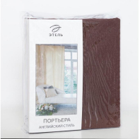 Штора портьерная "Этель" 220х280 см Английский стиль шоколад,100% п/э Штора портьерная "Этель" 220х280 см Английский стиль шоколад,100% п/э