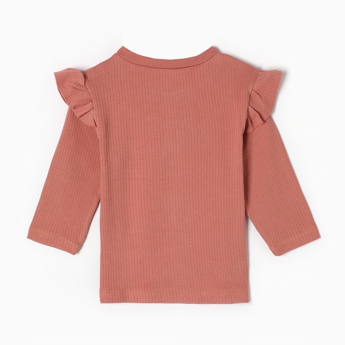 Комплект для девочки (лонгслив/брюки), цвет пудра, рост 74 см