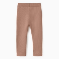 Леггинсы для девочки на флисе Collorista, цвет коричневый, рост 146 см