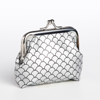 Кошелёк на фермуаре, цвет серебро