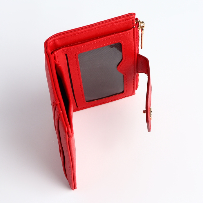 Кошелёк женский на кнопке, цвет красный Кошелёк женский на кнопке, цвет красный
