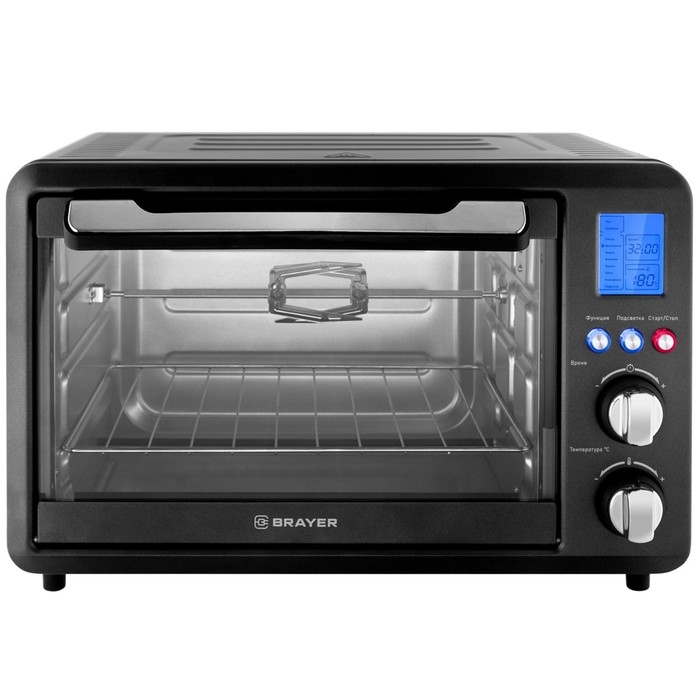 Мини-печь BRAYER 2601BR, 1500 Вт, 25 л, 10 режимов, 65-230 &deg;С