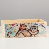 Кашпо деревянное "Любимой доченьке" 25×14,7×8,5 см Кашпо деревянное "Любимой доченьке" 25×14,7×8,5 см