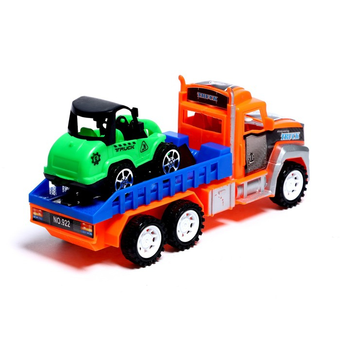 Грузовик инерционный «Перевозчик» с погрузчиком, цвета МИКС Грузовик инерционный «Перевозчик» с погрузчиком, цвета МИКС