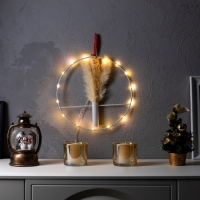 Светодиодная фигура &laquo;Осенний декор&raquo; 30 см, металл, батарейки ААх2 (не в комплекте), свечение тёплое белое