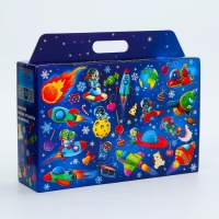 Новый год. Подарочная коробка Новогодняя Портфель широкий "Космос" с игрой и анимацией 31 х 8,5 х 20,3 см. Новый год. Подарочная коробка Новогодняя Портфель широкий "Космос" с игрой и анимацией 31 х 8,5 х 20,3 см.