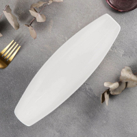 Блюдо фарфоровое Wilmax, 25,5&times;7,5 см, цвет белый