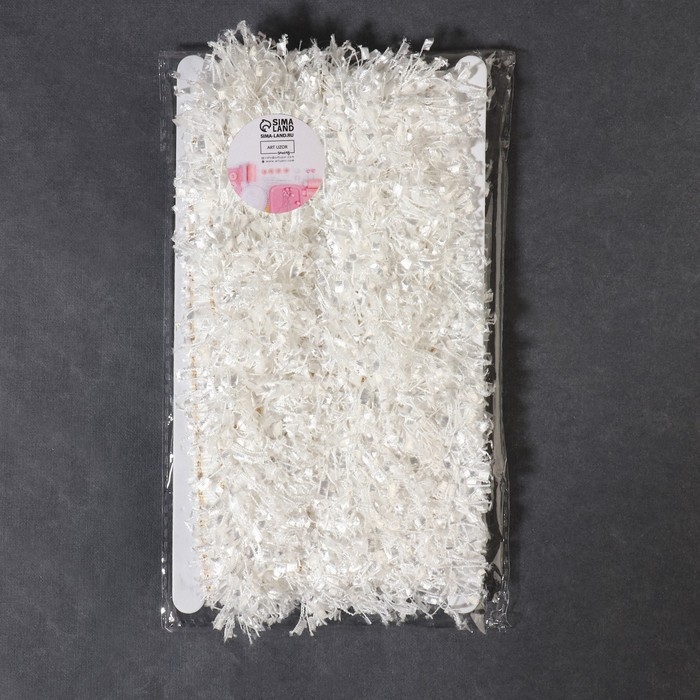 Тесьма декоративная «Твидовая», односторонняя, 35 мм, 5 ± 0,5 м, цвет белый Тесьма декоративная «Твидовая», односторонняя, 35 мм, 5 ± 0,5 м, цвет белый