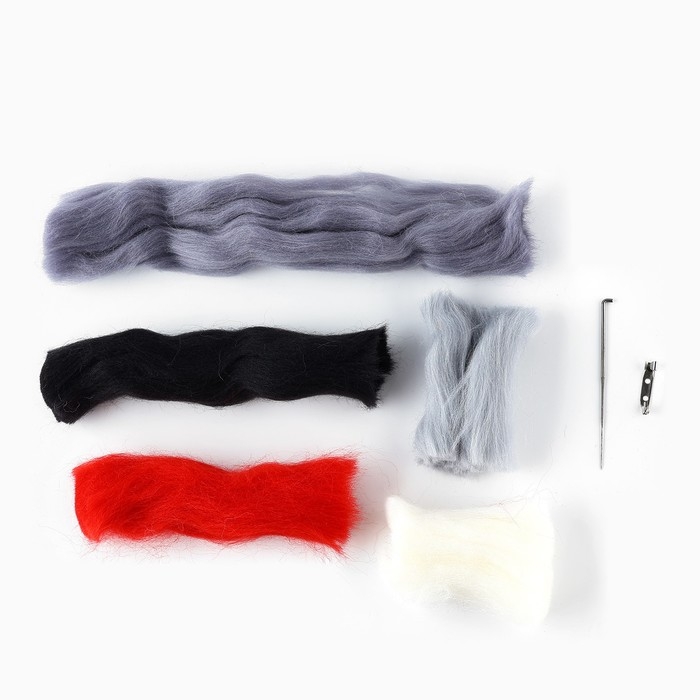 Валяние из шерсти на новый год. Брошь своими руками &laquo;Снегирь&raquo;, новогодний набор для творчества