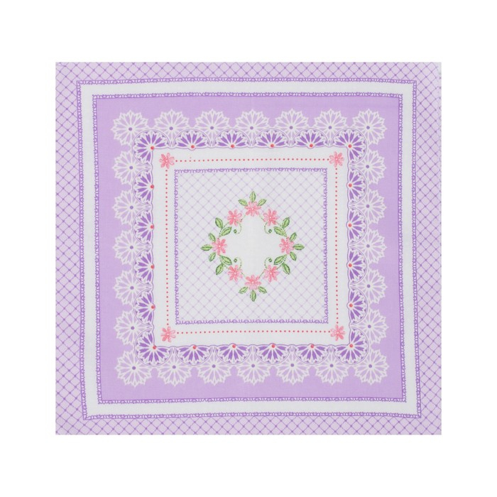 Платки носовые женские Этель "Нежность" 30*30 см, (набор 12 шт), рис. МИКС,100% хл