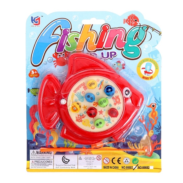 Рыбалка заводная «Рыбка», 8 рыбок, с удочкой, МИКС Рыбалка заводная «Рыбка», 8 рыбок, с удочкой, МИКС