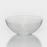 Салатник Доляна &laquo;Шарм&raquo;, d=23 см, высота 9,5 см, 2,2л, цвет прозрачный