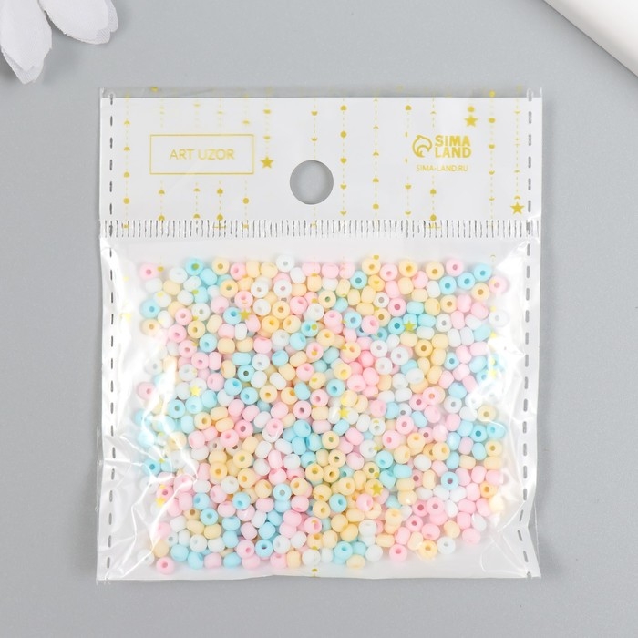 Бисер стекло 8/0 "Перламутр. Меланж. Летнее утро" 20 гр