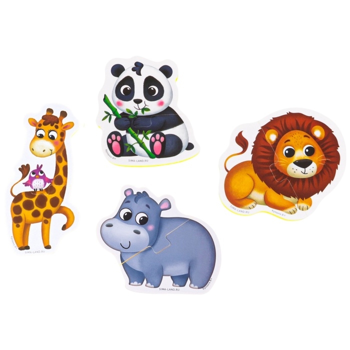 Мягкий пазл для малышей «Собираем животных», 20 пазлов, 40 деталей, Крошка Я Мягкий пазл для малышей «Собираем животных», 20 пазлов, 40 деталей, Крошка Я