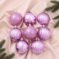 Набор шаров пластик d-7 см, 8 шт "Диско ассорти полоски" Набор шаров пластик d-7 см, 8 шт "Диско ассорти полоски"