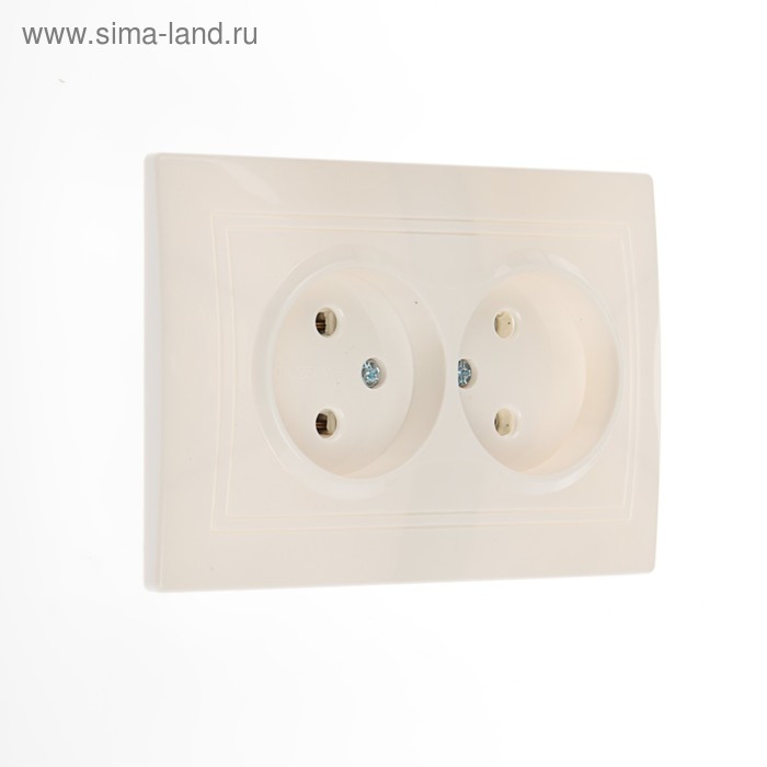 Розетка Smartbuy Розетка Smartbuy "Венера", 10 А, двухместная, скрытая, без з/к, керамика, белая